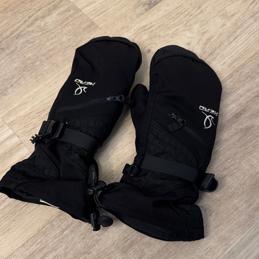 HEAD Black Insulated Mittens Large